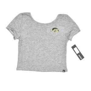 NEW Certoc Scoop Back Tee Size M Dark Haze Gray Short Sleeve Top Iowa Hawkeye
